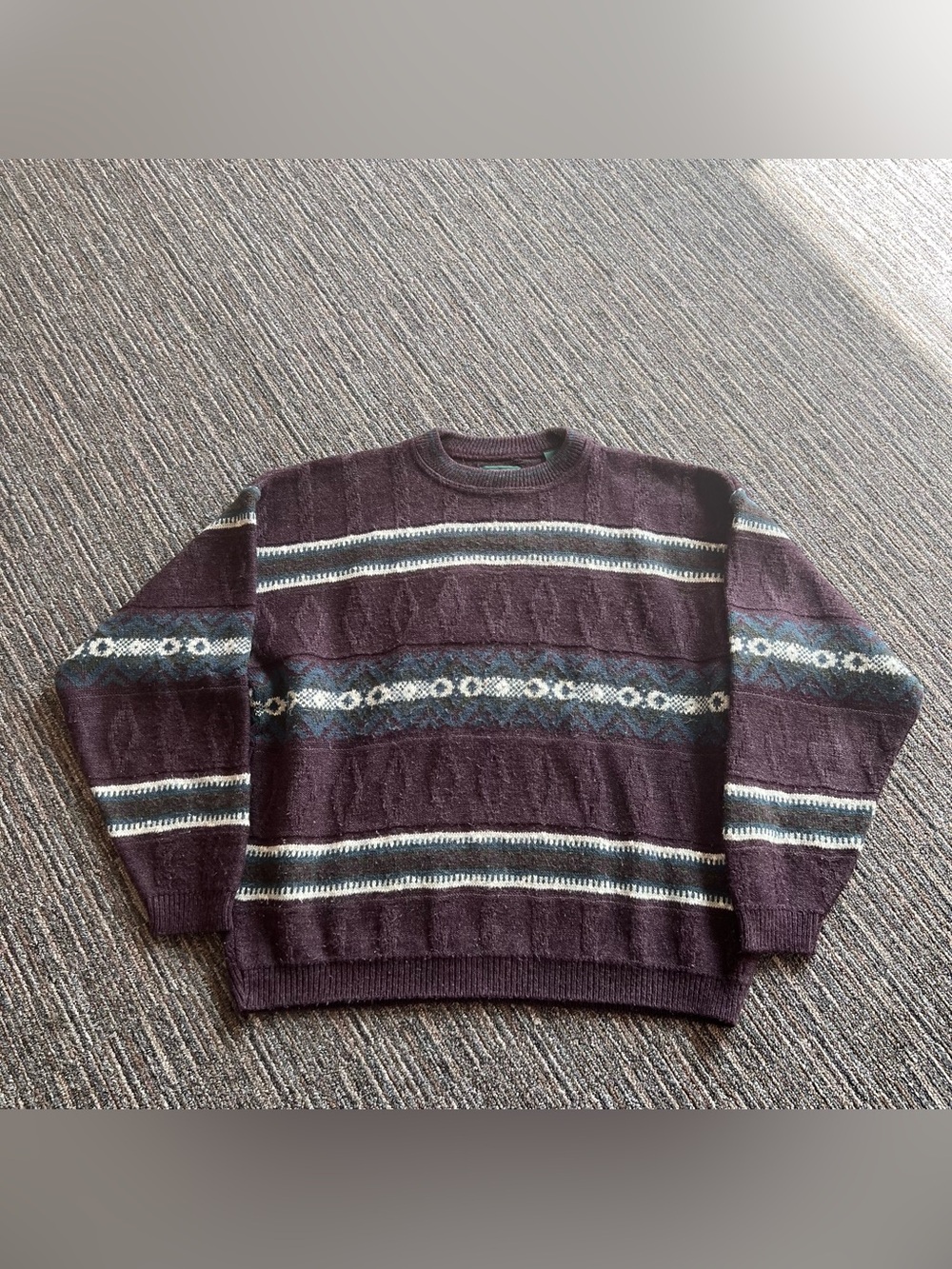 1980s Vintage TT&CO Tip top Tailors Made in Canada Western Acrylic striped knit